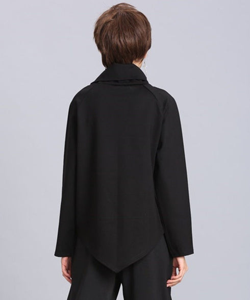 black turtleneck casual tops