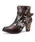 Vintage Floral Pattern Ankle Boots