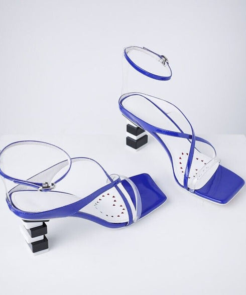 Geometric Heel Strap Sandals