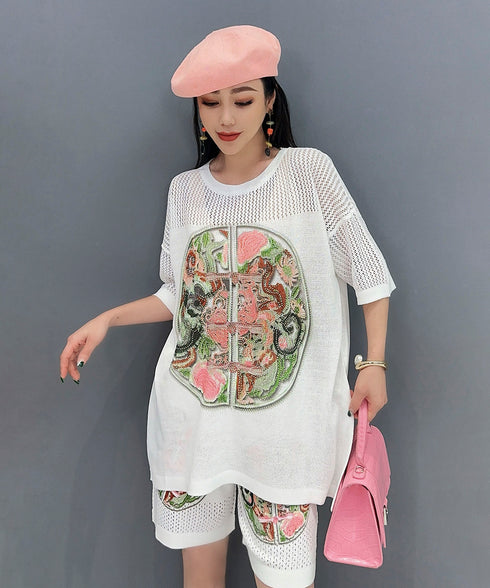 Mesh Top & Shorts Co-ord