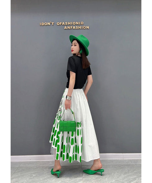 Tulle Layered Flare Skirt