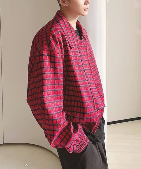 Red Check Zip Jacket