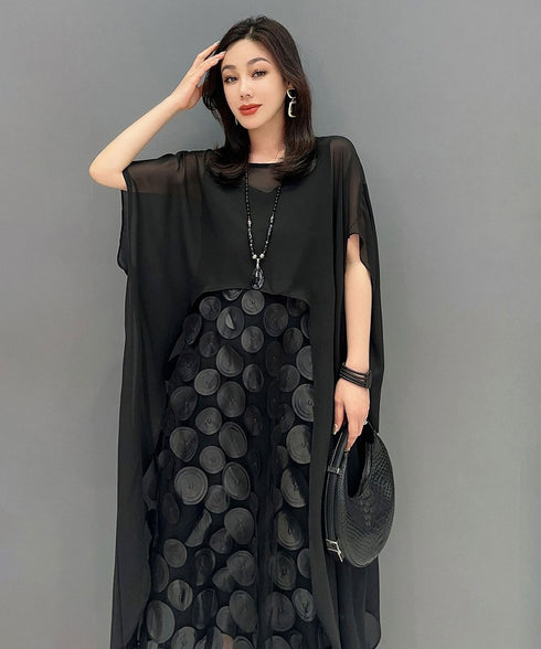 Side Long Top & Dot Dress Co-ord