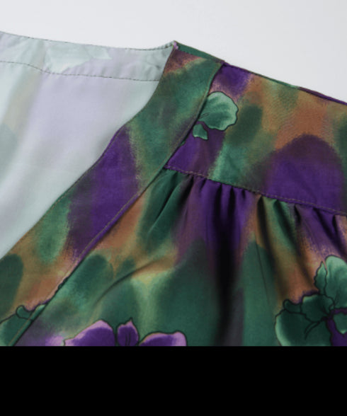 Iris Gradient Belted Blouse