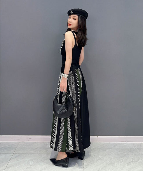 Half Dot Pattern Wide Pants