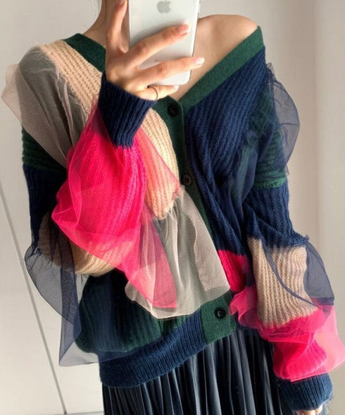 Colorful Tulle Cardigan