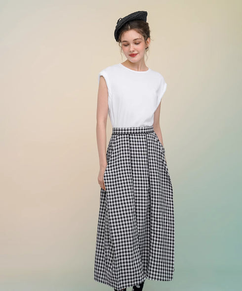 Gingham Check Skirt