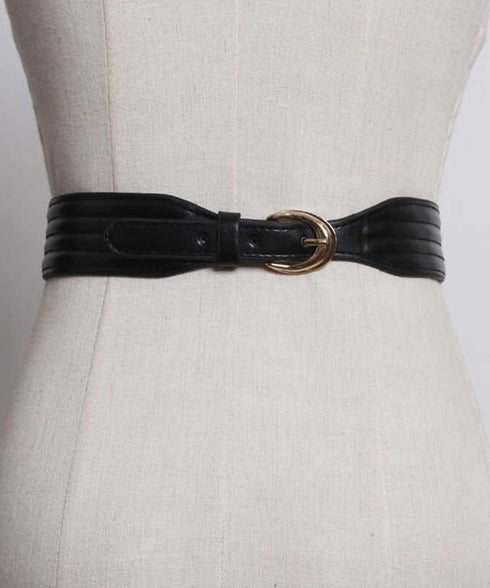black fashion belt
