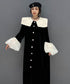 Velvet Pearl Collar Long Dress