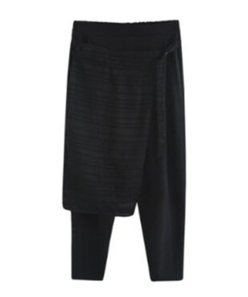 Layered Pleat Asymmetry Pants