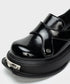 Metal Plate Platform Loafers