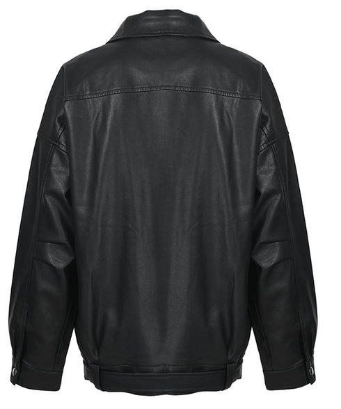 Faux Leather Rider Jacket
