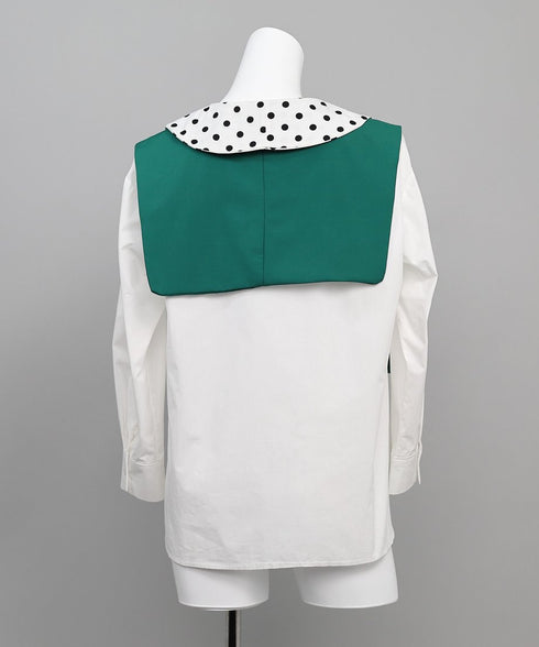 Polka Dot Collar Blouse