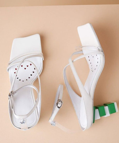 Geometric Heel Strap Sandals