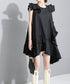 Asymmetric Pleated Frill Dress