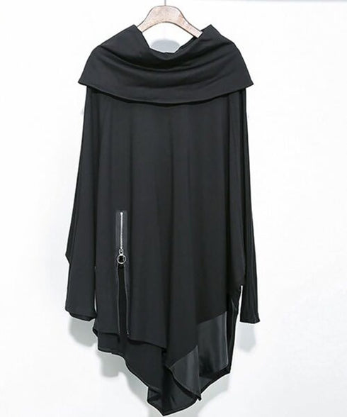 Drape Zip Oversized Pullover