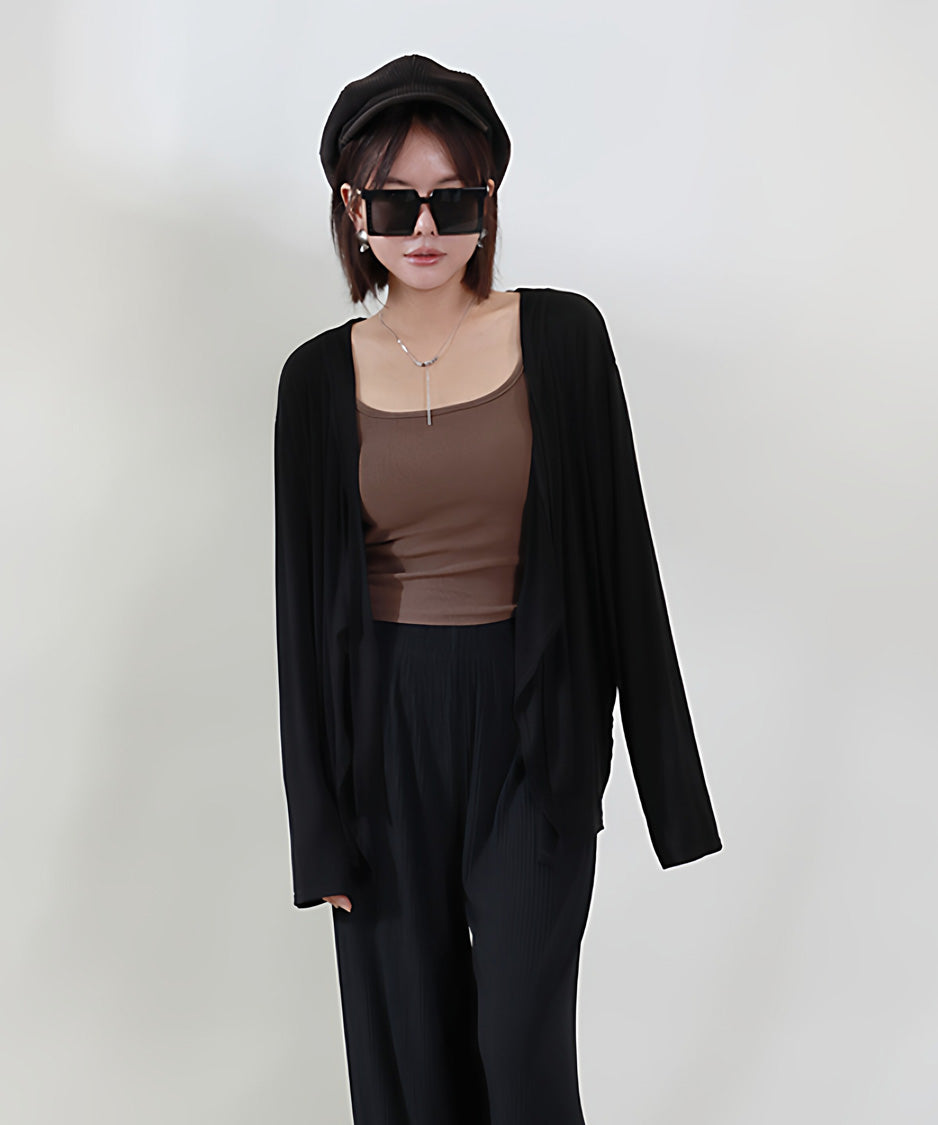 Soft Drape Open Cardigan