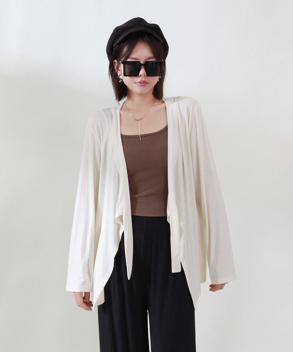 Soft Drape Open Cardigan