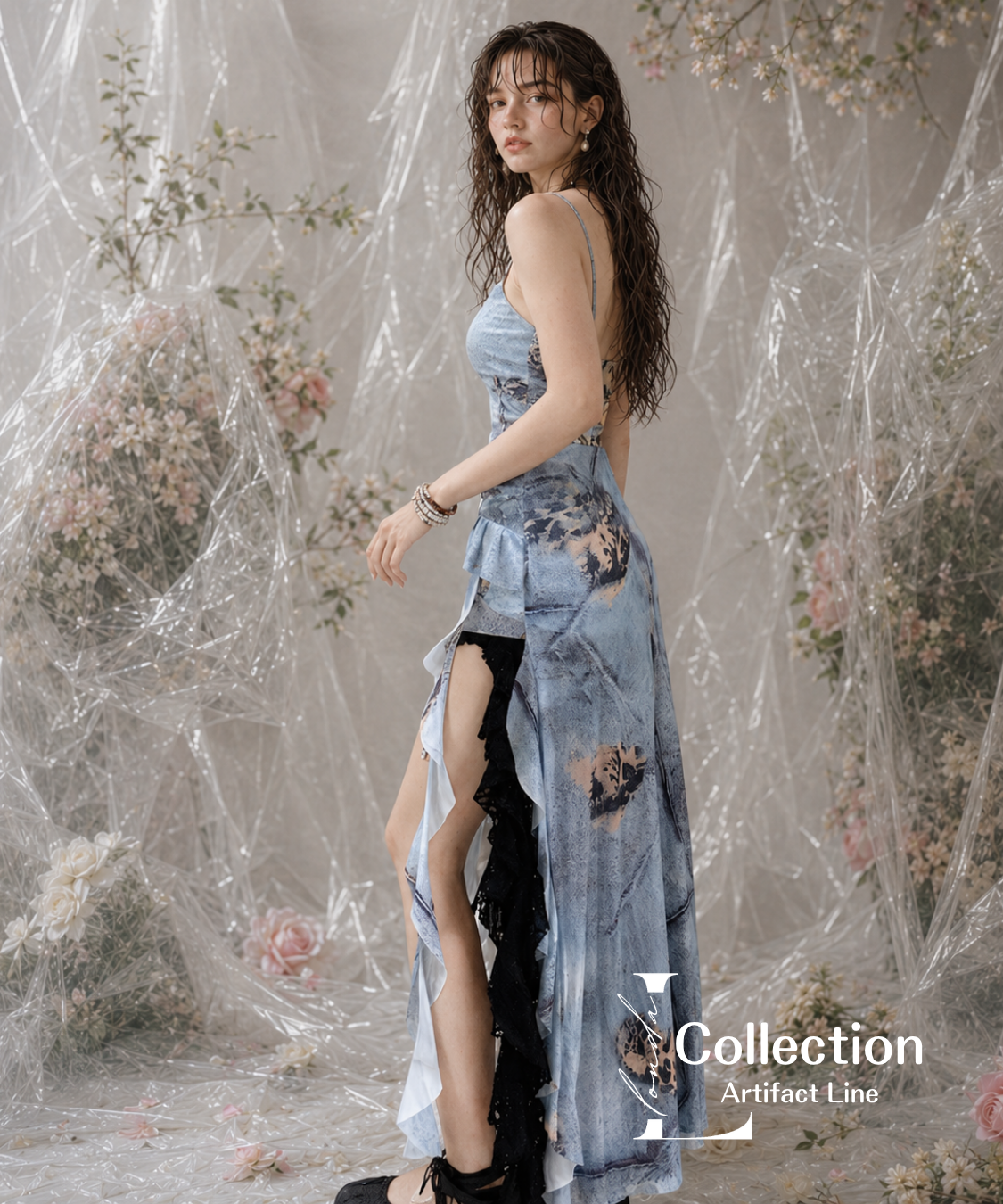 Frayed Denim Layered Dress