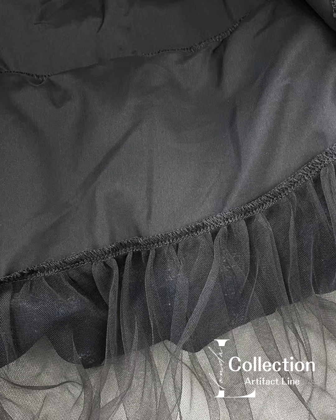 Layered Check Tulle Skirt