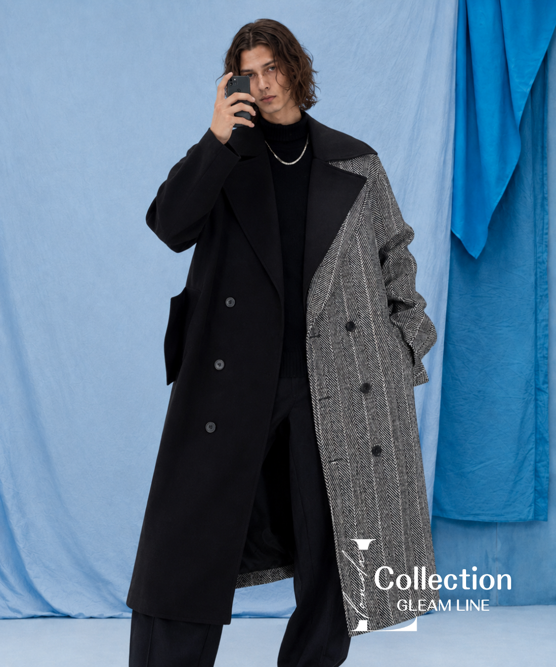 Contrast Double Coat