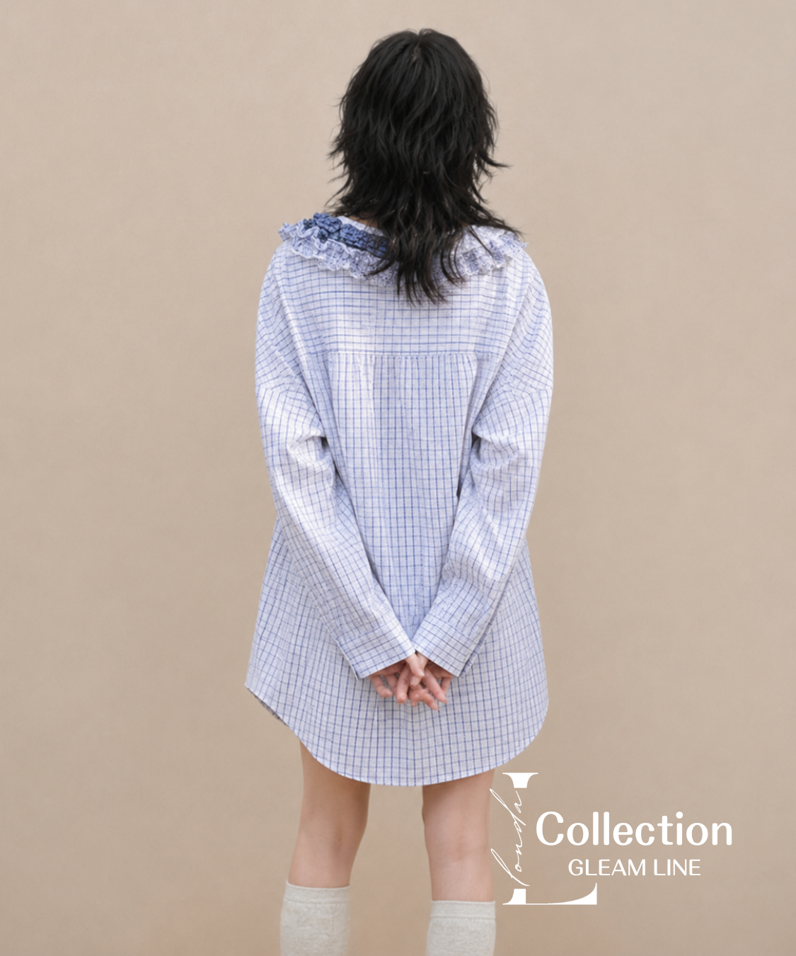 Frill Check Blouse