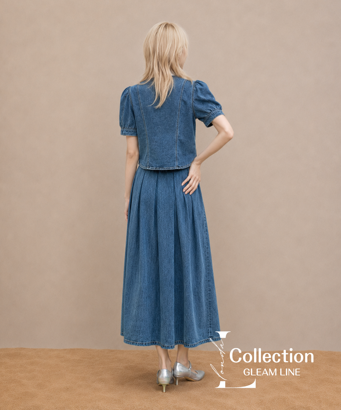 Denim Frill Top & Skirt