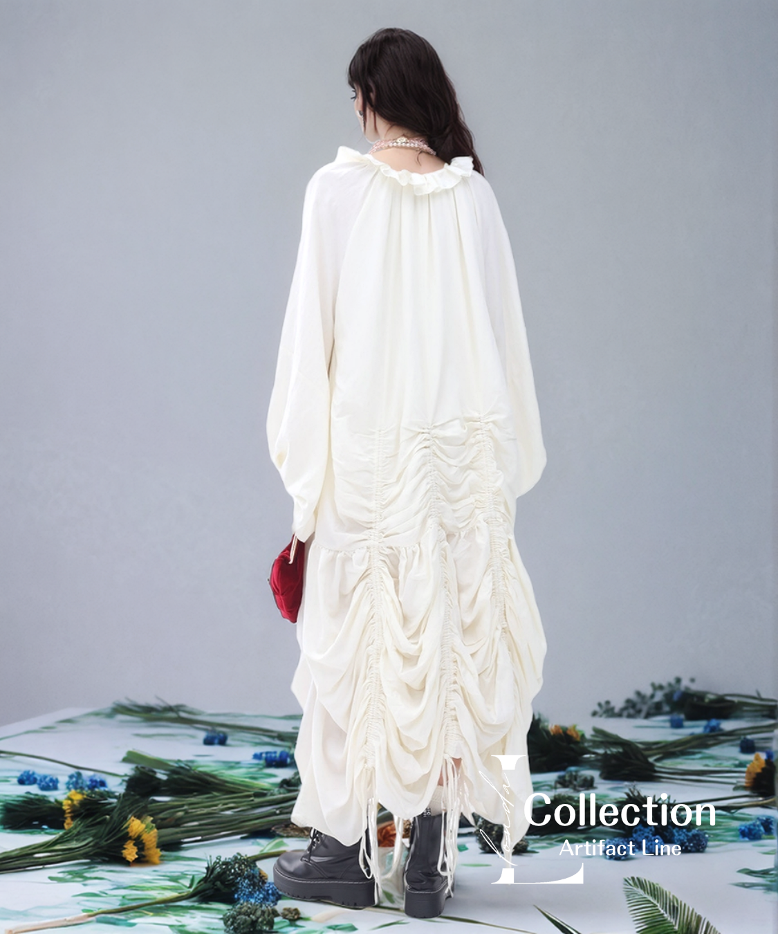 Draw Shirring Dress