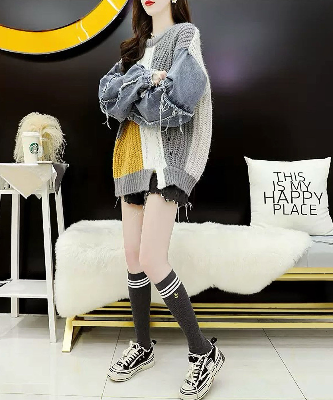 Denim Switchable Sweater