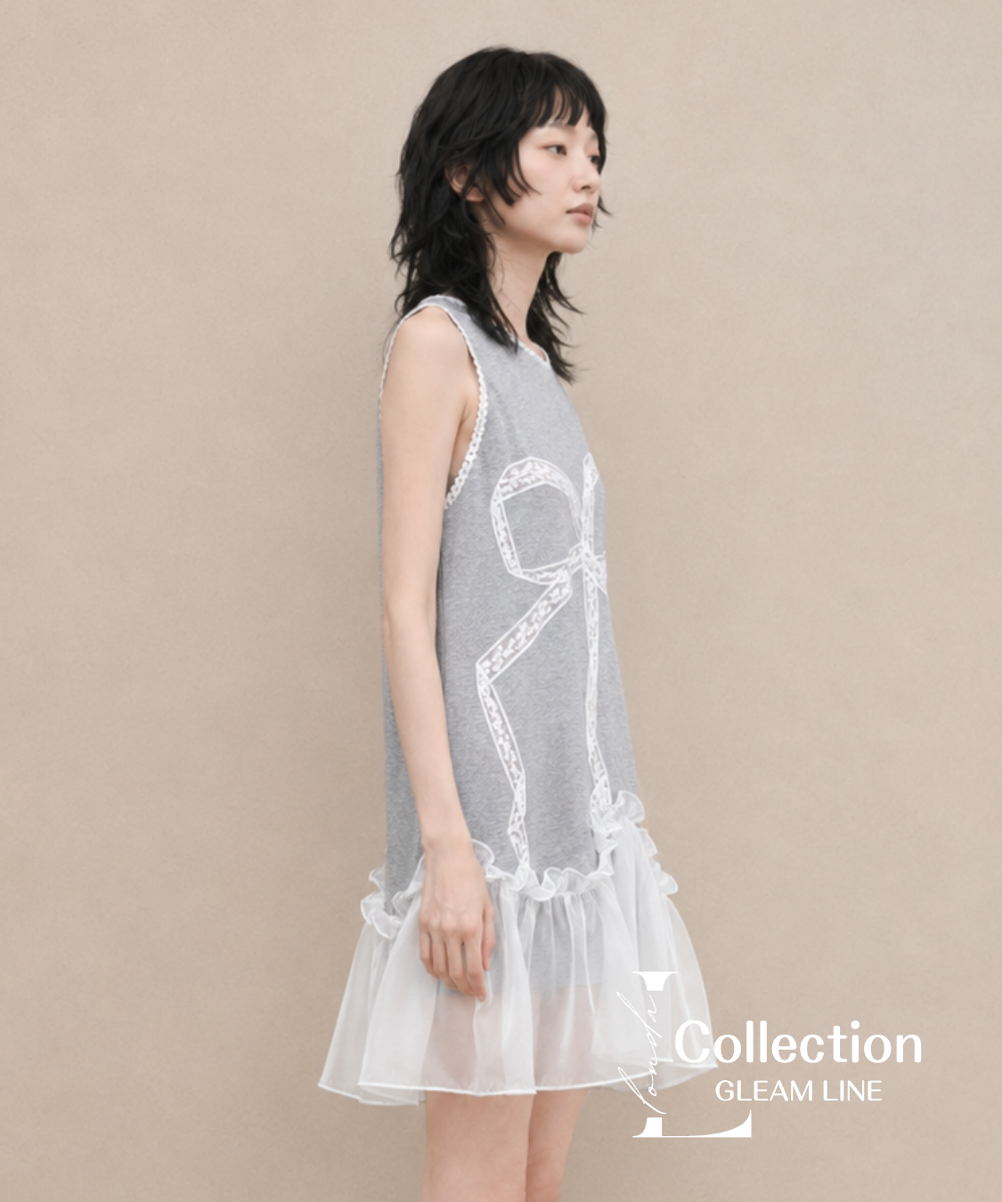 Layered Ribbon Flare Dress