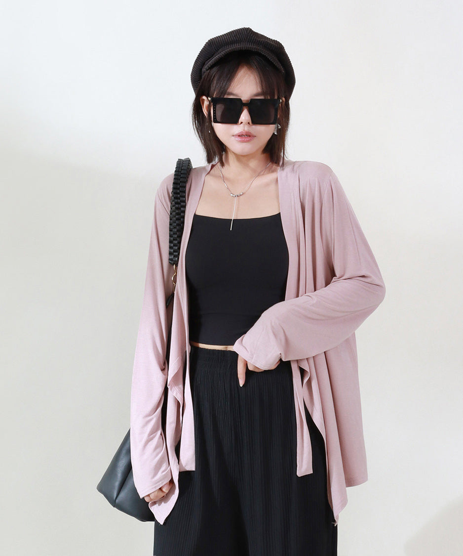 Soft Drape Open Cardigan