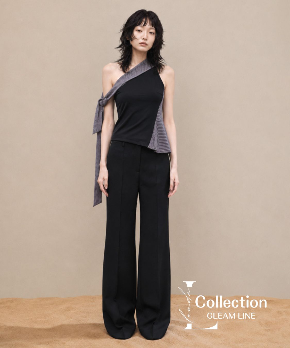 Twist Shoulder Drape Top