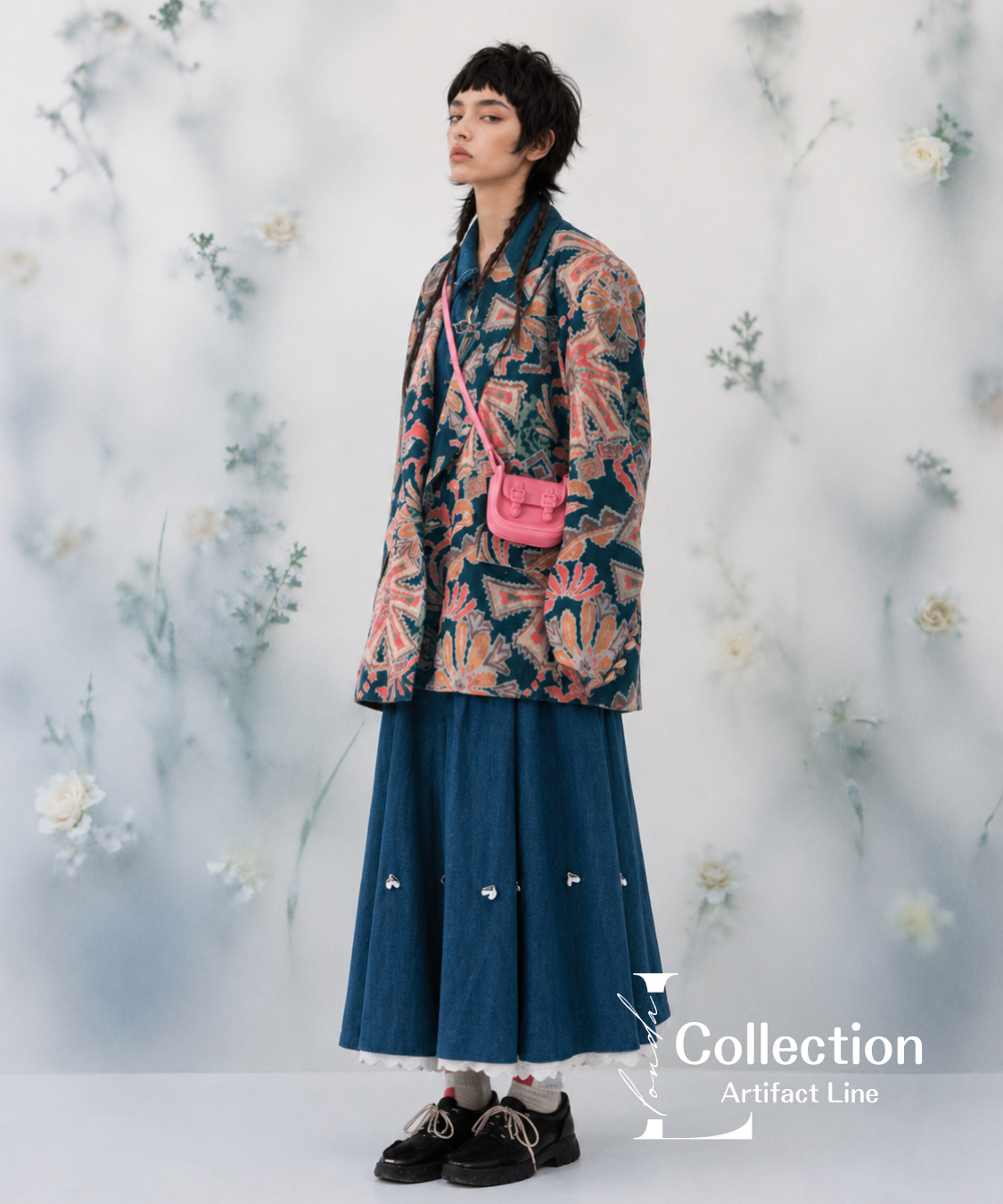 Floral Pattern Corduroy Jacket