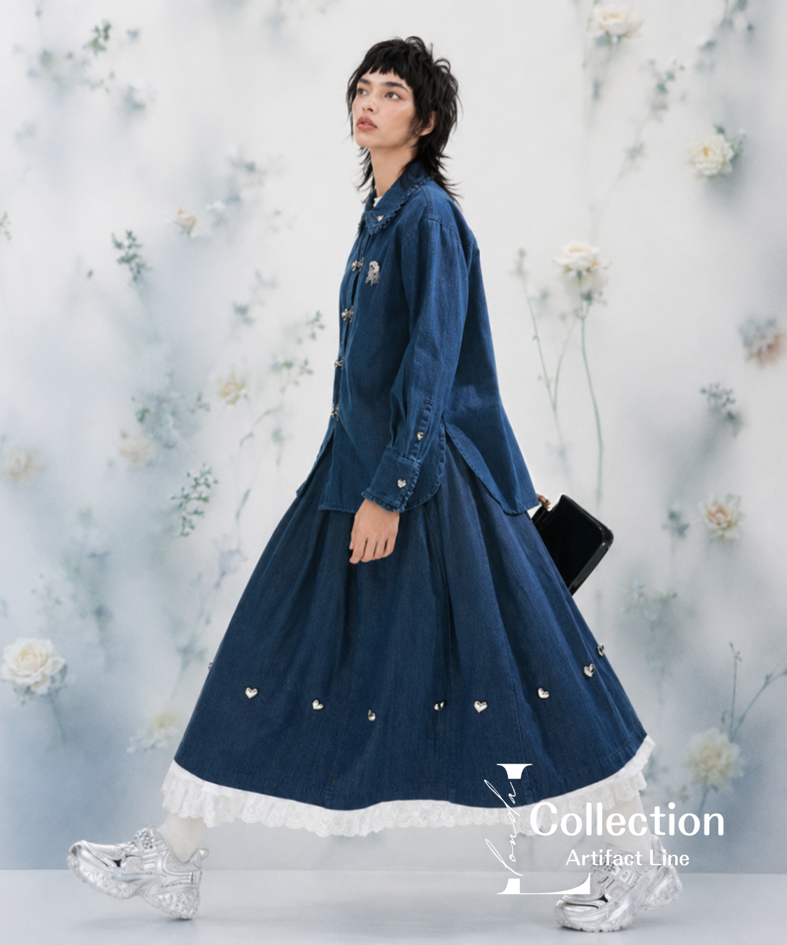 Heart Button Denim Series