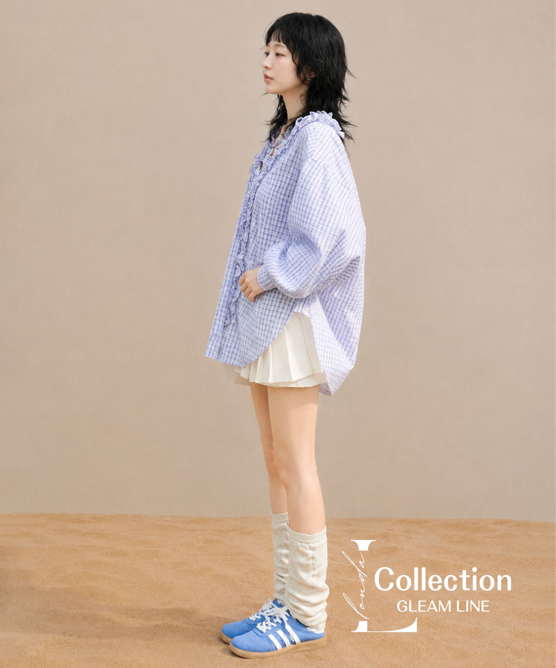 Frill Check Blouse