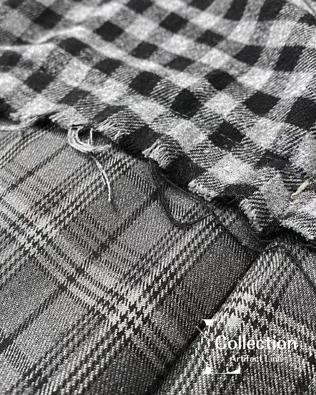Layered Checkered Drape Skirt