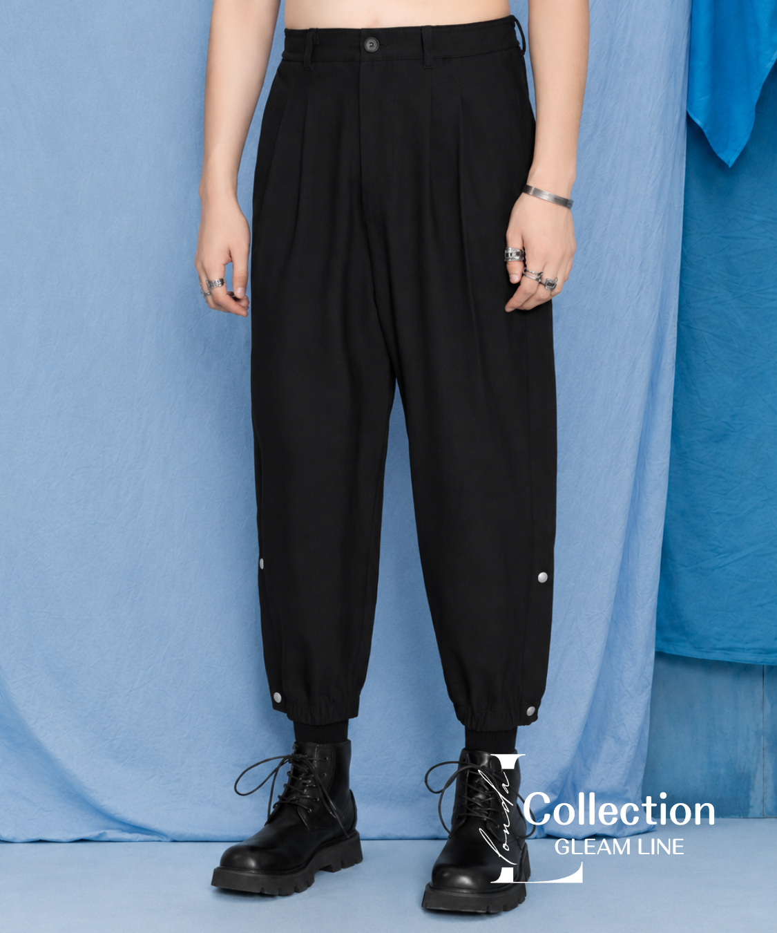 Side Button Tapered Pants