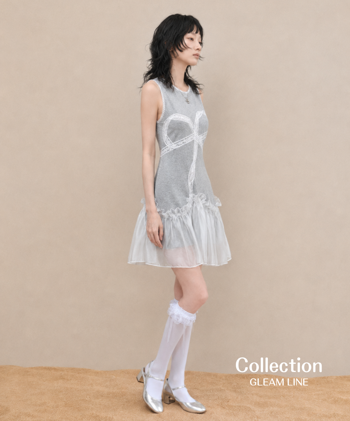 Layered Ribbon Flare Dress