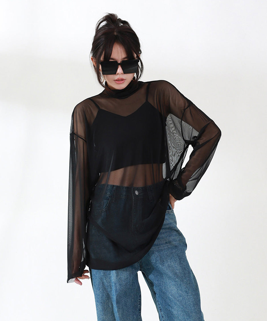 Sheer Layer Mesh Top