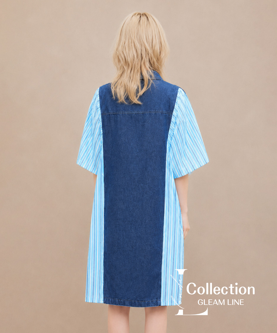 Denim Stripe Switch Dress