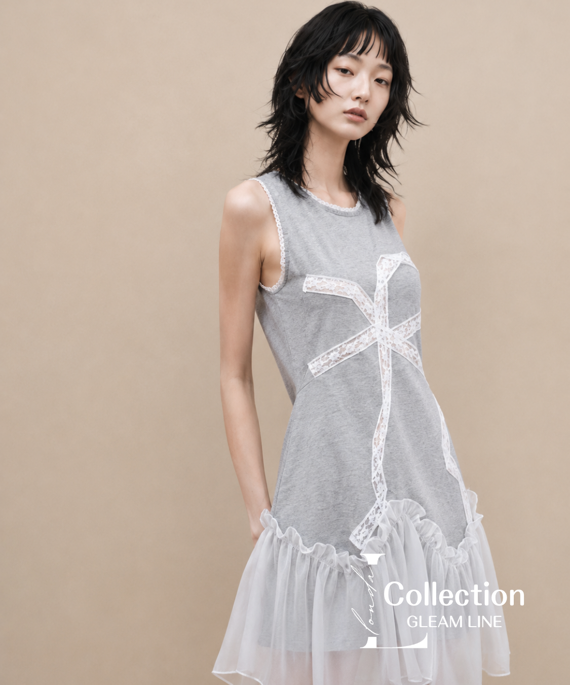 Layered Ribbon Flare Dress