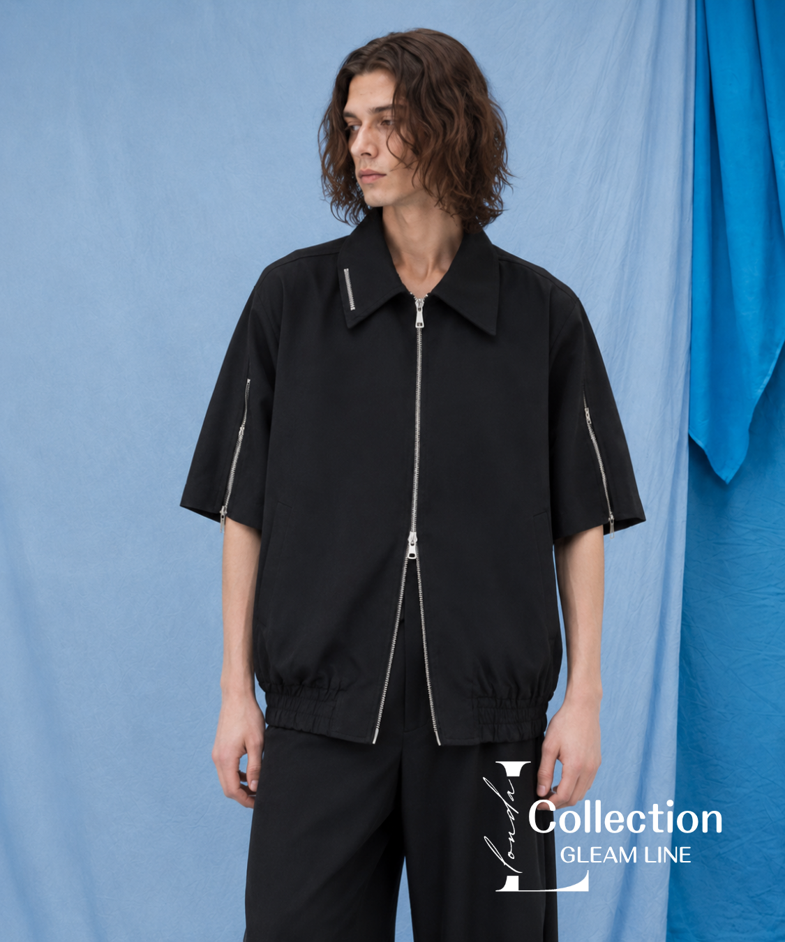 Double Zip Short Sleeve Blouson