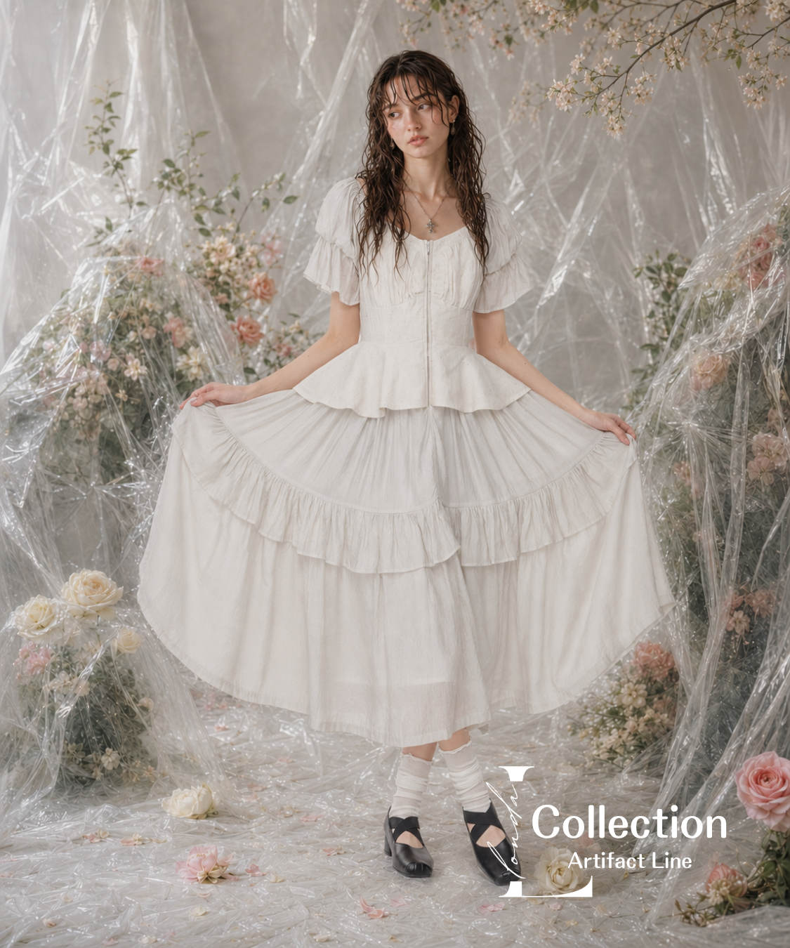 Frill Veil Dress