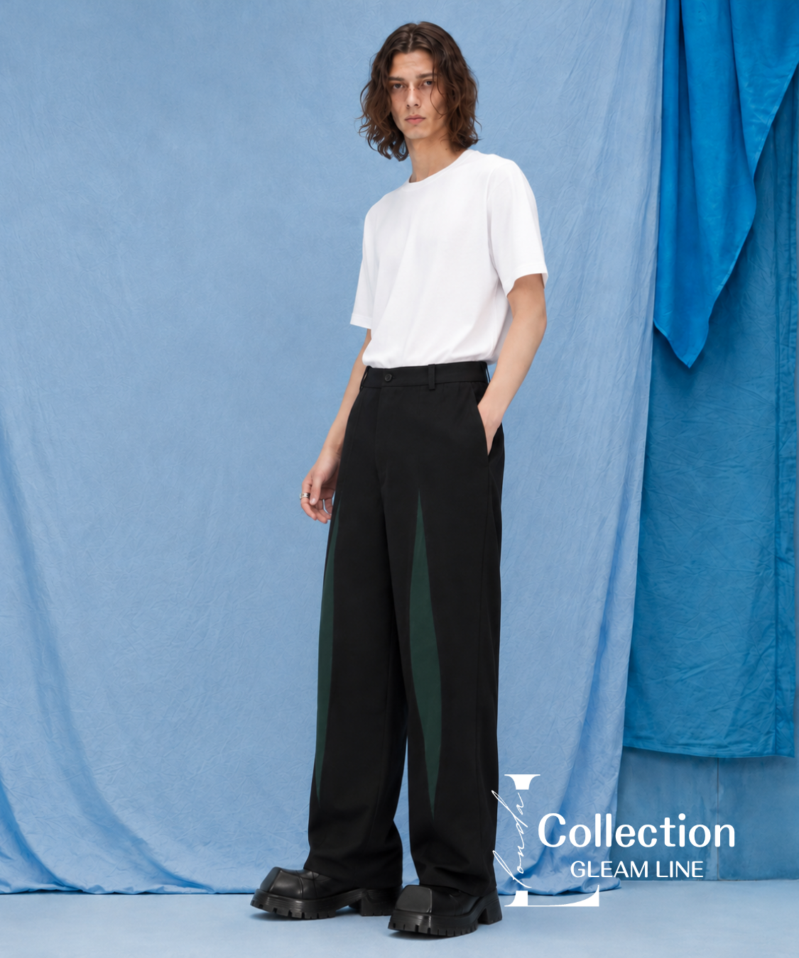 Center Splicing Design Pants