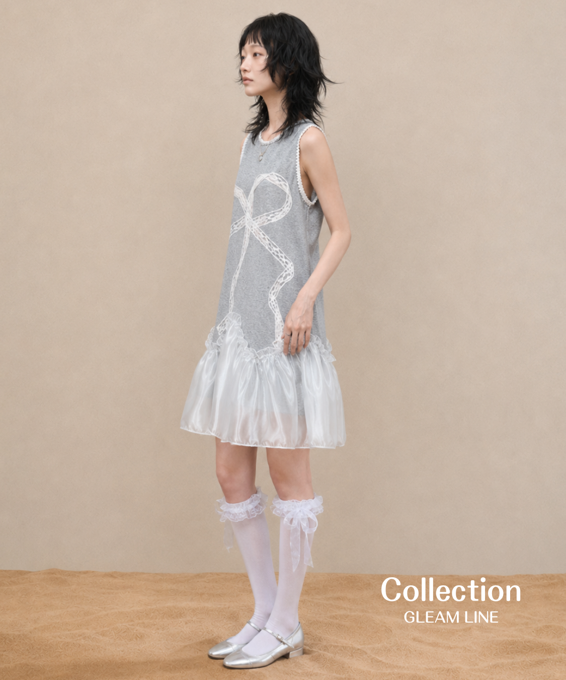 Layered Ribbon Flare Dress