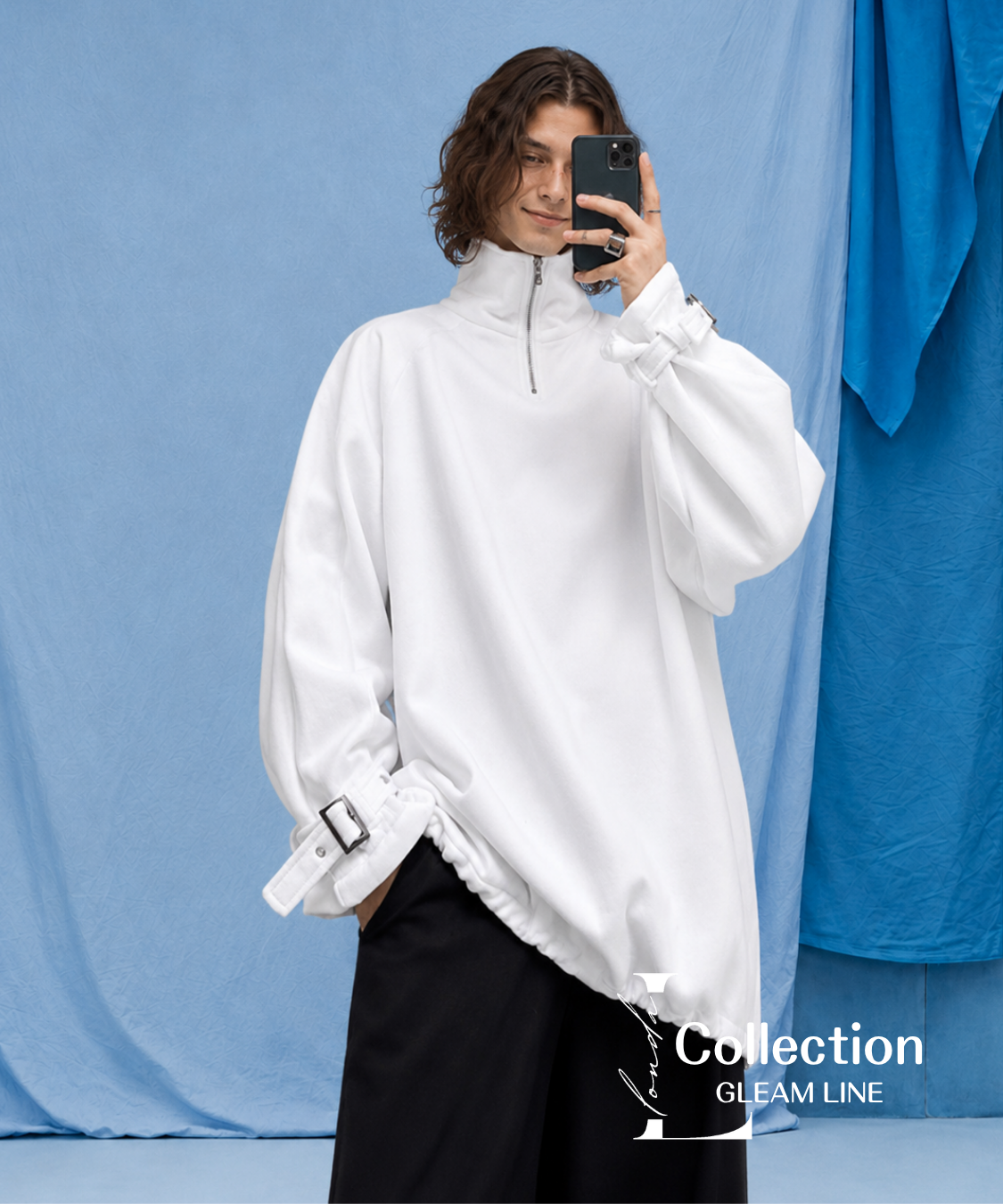 Half Zip High Neck Pullover