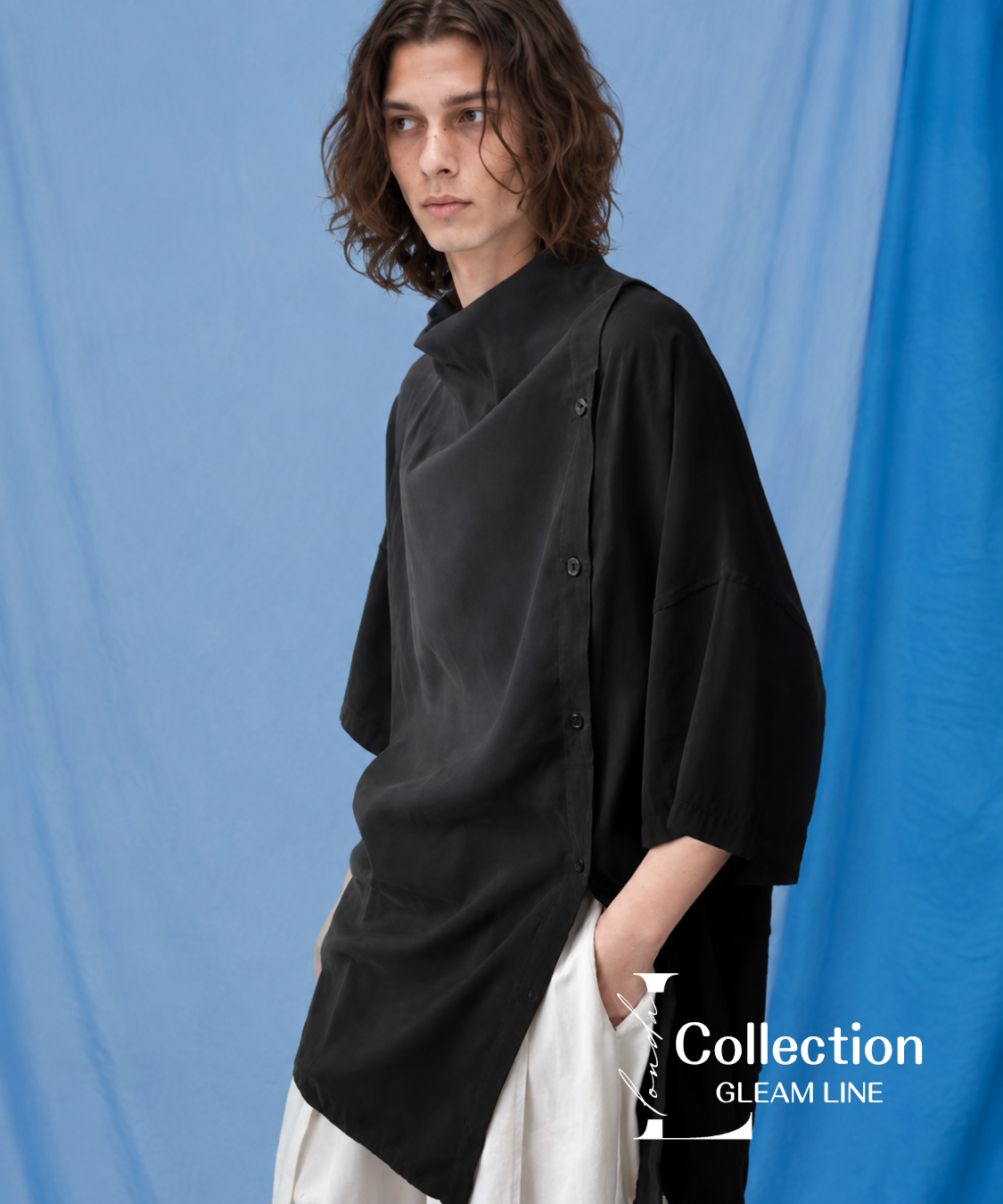 Side Button High Neck Shirt