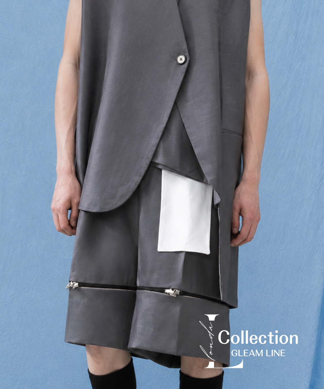 Layered Zip Block Shorts