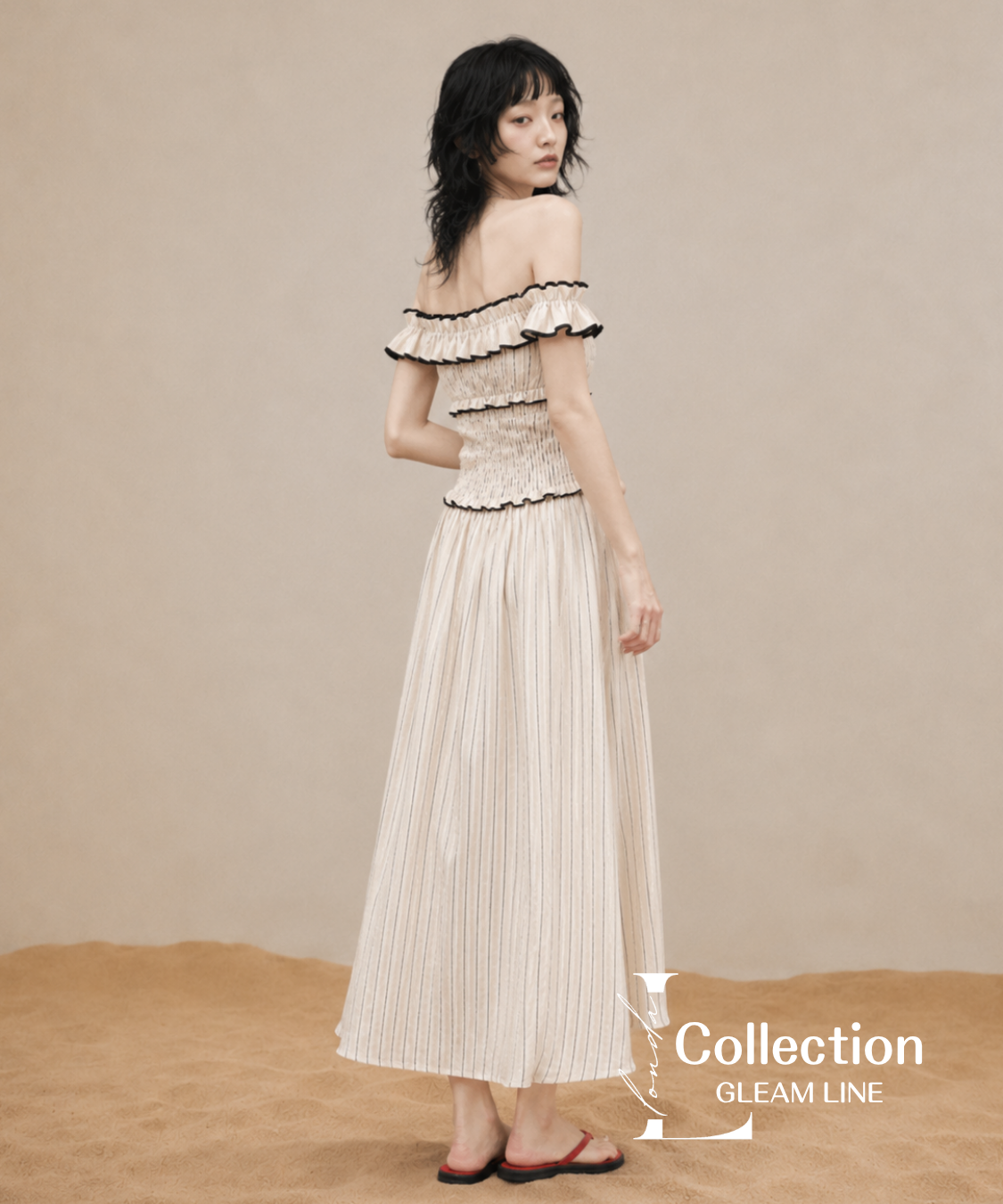 Shirred Trim Dress