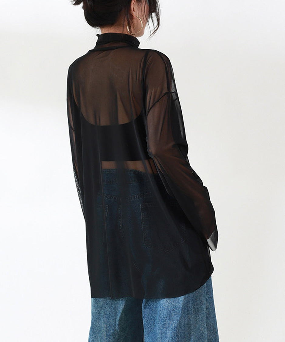 Sheer Layer Mesh Top
